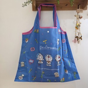 일본 도라에몽 캐릭터 휴대용 에코백 장바구니 숄더백 귀여운 시장 가방 쇼핑백 (비밀 도구)