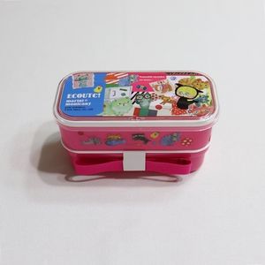 에꾸뜨 유아 어린이 피크닉 소풍 도시락통 간식통 2단 밴드 도시락